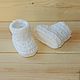 Knitted shoes Booties boots plush for baby, white. Babys bootees. Natalia Derina - Knitted Shoes (denatal). My Livemaster. Фото №5