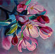 Painting of flowers, oil on canvas on stretcher 24h30, Pictures, Moscow,  Фото №1