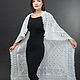 Downy shawl in white with pattern, Shawls, Moscow,  Фото №1