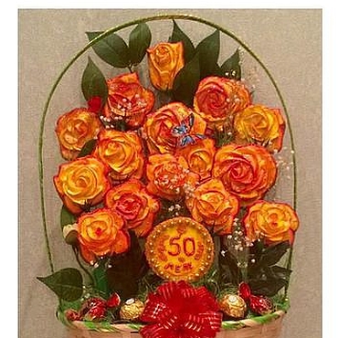 Букеты на юбилей 50 лет купить в Москве с доставкой от Magic Flower