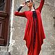 Платье Drape Red. Платья. MILENA (aakasha). Интернет-магазин Ярмарка Мастеров.  Фото №2