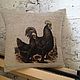 Order 'Cock and Hen' decorative Pillow country, vintage. botanica-m. Livemaster. . Pillow Фото №3