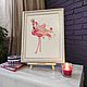  Вышивка крестом Королевский фламинго, Картины, Челябинск,  Фото №1