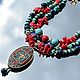 Арабески - колье объемное восточное с крупным кулоном. Колье. Roxana Jewelry for you. Интернет-магазин Ярмарка Мастеров.  Фото №2