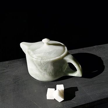 Посуда ручной работы. Ярмарка Мастеров - ручная работа Чайник из белого нефрита. Handmade.