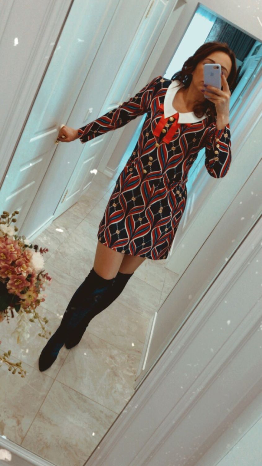 Vestido con estampado brillante, vestido clásico, vestido elegante ! –  купить на Ярмарке Мастеров – KIB80COM | Dresses, Moscow