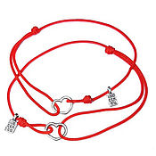 Украшения handmade. Livemaster - original item Twin bracelets for mothers and daughters - Hearts. Handmade.