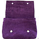 Purple suede clutch bag with brush. Clutches. Inessa Tche. My Livemaster. Фото №5
