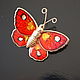 The scarlet butterfly brooch, enamel, vintage. Vintage brooches. Godsend vintage. Online shopping on My Livemaster.  Фото №2