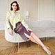 Cotton Blouse Flowers, Bow Blouse Gray Yellow for Office. Blouses. mozaika-rus. Online shopping on My Livemaster.  Фото №2