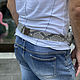 Waist bag leather Python. Men\'s bag. exotiqpython. My Livemaster. Фото №4