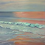 Картины и панно handmade. Livemaster - original item Oil painting sun sea soft colours of the dawn. Handmade.