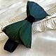 Bow tie with duck feathers dark green. Butterflies. GooseTie. Bow tie feathers. My Livemaster. Фото №5