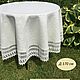 Linen tablecloth 'Festive' Diam.170cm In stock, Tablecloths, Ivanovo,  Фото №1