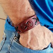 Украшения handmade. Livemaster - original item Unisex leather bracelet 