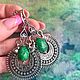 Заказать Серьги с Индийским изумрудом EMERALD. Светлана. Ярмарка Мастеров. . Серьги классические Фото №3