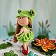 Заказать Вязаный комплект Лягушонок для кукол Little Mia. Игрушки от Танюшки.. Ярмарка Мастеров. . Одежда для кукол Фото №3
