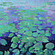 Painting 'Pond with water lilies' oil on canvas 50h50 cm, Pictures, Moscow,  Фото №1
