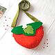The bag 'Strawberry' for girls, Crossbody bag, Cherkessk,  Фото №1