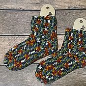 Аксессуары handmade. Livemaster - original item Socks: knitted warm socks made of thick woolen yarn. Handmade.