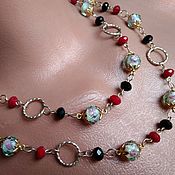 Украшения handmade. Livemaster - original item M Lariats: With pendant, long beads 