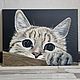 Заказать Картина: Любопытный кот. Soulful-paintings. Ярмарка Мастеров. . Картины Фото №3