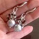 Earrings with pearls Kasumi 'Silver dew', Earrings, Moscow,  Фото №1