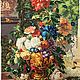 Вышитая крестом картина «Голландский натюрморт с цветами», Картины, Орел,  Фото №1