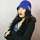 Velour hat cloche blue. Hats1. Novozhilova Hats. Online shopping on My Livemaster.  Фото №2