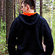 Hoodie, cool men's sweatshirt Fox black sweatshirt. Sweatshirts for men. Lara (EnigmaStyle). My Livemaster. Фото №4
