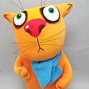 Куклы и игрушки handmade. Livemaster - original item Dad, don`t go! Soft toy plush red cat Vasi Lozhkina. Handmade.