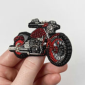 Украшения handmade. Livemaster - original item Brooch Motorcycle, decoration motorbike, bike. Handmade.