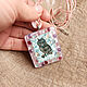 Glass Owl necklace. Mauve Glass jewelry Owl. Mauve Pink Lilac Plum lig, Pendant, Khabarovsk,  Фото №1