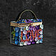 Evening handbag 'Hydrangea': embroidery with a smooth surface, velvet, Clutches, Moscow,  Фото №1