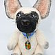 Bulldog Teddy. Teddy the dog with the opal pendant. Stuffed Toys. ATola. My Livemaster. Фото №6