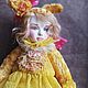 Тедди долл Зая жёлтая. Тедди Долл. Люлюкины куклы (lyulyukindolls). Интернет-магазин Ярмарка Мастеров.  Фото №2