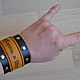 Leather bracelet 'The King and the Fool'. Subculture Attributes. crecca. My Livemaster. Фото №4