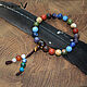 Chakra rainbow rosary beads made of natural stones, 12 mm, Rosary, Moscow,  Фото №1