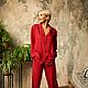 Silk pajamas 'Red wine'. Suits. Alexandra Maiskaya. My Livemaster. Фото №4