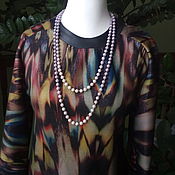 Винтаж handmade. Livemaster - original item Vintage necklaces: lilac agate beads. Handmade.