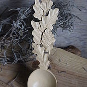 Посуда handmade. Livemaster - original item Wooden Spoon "Oak Leaves". Handmade.