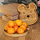 Детская деревянная тарелка "Мишка", Детская посуда, Буинск,  Фото №1