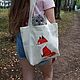 Shopping bag with acrylic paint.Childish. Shopper. fairy Polina. My Livemaster. Фото №5