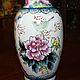 Gorgeous mantel vase hand painted old China, 1970s, Vintage interior, Moscow,  Фото №1