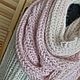 Шарф вязаный объёмный пушистый градиент серо-розовый. Шарфы. Территория Творчества шЭдЭврики. Ярмарка Мастеров.  Фото №11