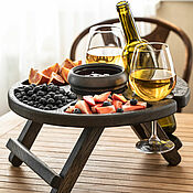 Посуда handmade. Livemaster - original item Wine table menazhnitsa made of dark oak. Handmade.