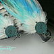Order Blue and white feather earrings. Feather earrings Magic Temptation. Livemaster. . Earrings Фото №3