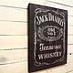 Интерьерная вывеска "Jack Daniels-2 Gray". Слова. Mint Crafts. Ярмарка Мастеров.  Фото №5