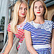 Red Striped Dress with Lace, Cotton Summer striped dress, Dresses, Novosibirsk,  Фото №1