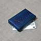 Blue cigarette case for thin cigarettes (Kent-nano, for example) with crocodile. Cigarette cases. Joshkin Kot. Интернет-магазин Ярмарка Мастеров.  Фото №2
